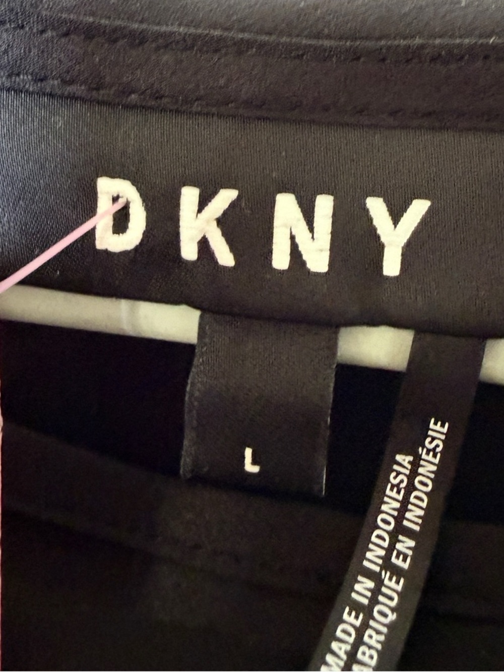 DKNY Large Black Sleeveless Silk-Feel Tank Top - Picture 2 of 3